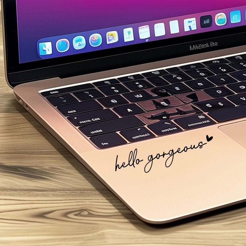 WCDHOR 2 x Hello Gorgeous Rearview Mirror Decal Water Bottle Stickers Affirmation Reminder Sticker Laptop Bumper Sticker Tumbler Vinyl Sticker Car Mirror Decal(Hello Gorgeous, Black) - Image 3